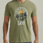Lee Men Shining Hill Graphic Tee Deep Lichen Green Clothing 480T842
