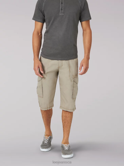 Lee Men SUR Belted Cargo Shorts Sandlewood Clothing 480T1023