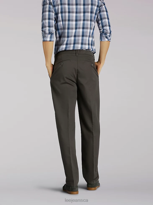 Lee Men Total Freedom Relaxed Fit Tapered Leg Pants Charcoal Clothing 480T781 - Image 2