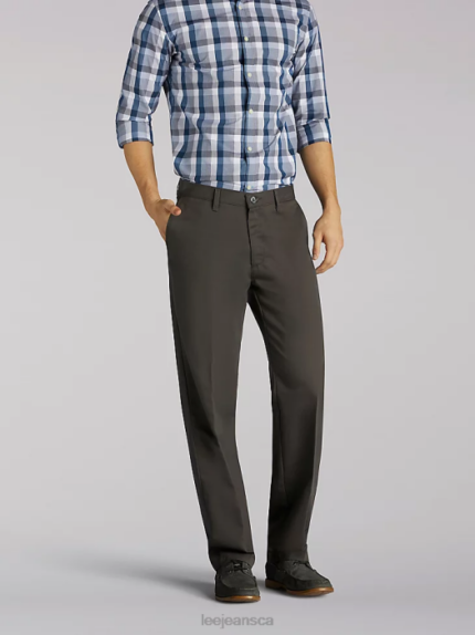 Lee Men Total Freedom Relaxed Fit Tapered Leg Pants Charcoal Clothing 480T781