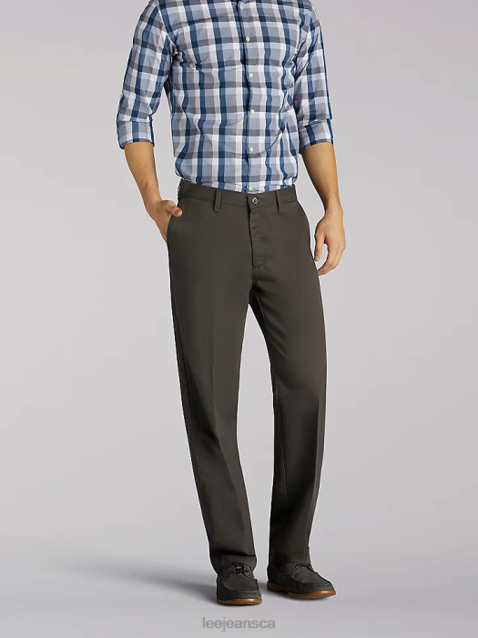 Lee Men Total Freedom Relaxed Fit Tapered Leg Pants Charcoal Clothing 480T781 - Image 1