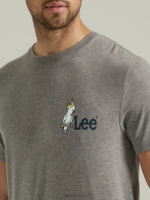 Lee Men Tropical Graphic Tee Graphite Clothing 480T850 - Image 3