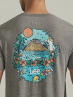 Lee Men Tropical Graphic Tee Graphite Clothing 480T850 - Image 4