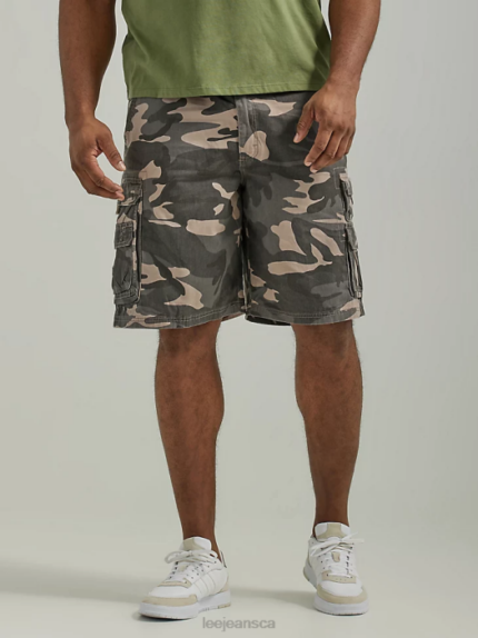Lee Men Wyoming Cargo Short (Big & Tall) Ash Camo Clothing 480T1048