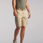 Lee Men Wyoming Cargo Short Black Clifton Plaid Clothing 480T973