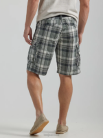 Lee Men Wyoming Cargo Short Olive Green Plaid Clothing 480T964 - Image 2