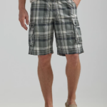 Lee Men Wyoming Cargo Short Olive Green Plaid Clothing 480T964