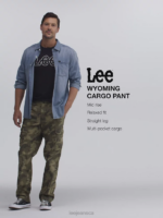 Lee Men Wyoming Relaxed Fit Cargo Twill Pant Grunge Camo Clothing 480T798 - Image 8