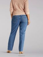 Lee Women 100% Cotton Relaxed Fit Straight Leg Jean (Plus) Livia Clothing 480T60 - Image 2