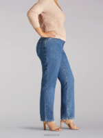 Lee Women 100% Cotton Relaxed Fit Straight Leg Jean (Plus) Livia Clothing 480T60 - Image 3