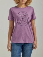 Lee Women Astrology Hands Graphic Tee Dark Plum Clothing 480T350