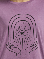 Lee Women Astrology Hands Graphic Tee Dark Plum Clothing 480T350 - Image 3
