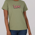 Lee Women Bold Logo Tee Deep Lichen Green Clothing 480T361