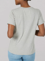Lee Women Bold Logo Tee Light Grey Heather Clothing 480T360 - Image 2