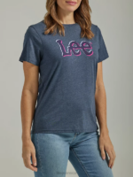 Lee Women Color Twitch Graphic Tee Navy Heather Clothing 480T376