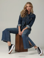 Lee Women European Collection High Rise Split Flare Jean Sunstone Clothing 480T173 - Image 5
