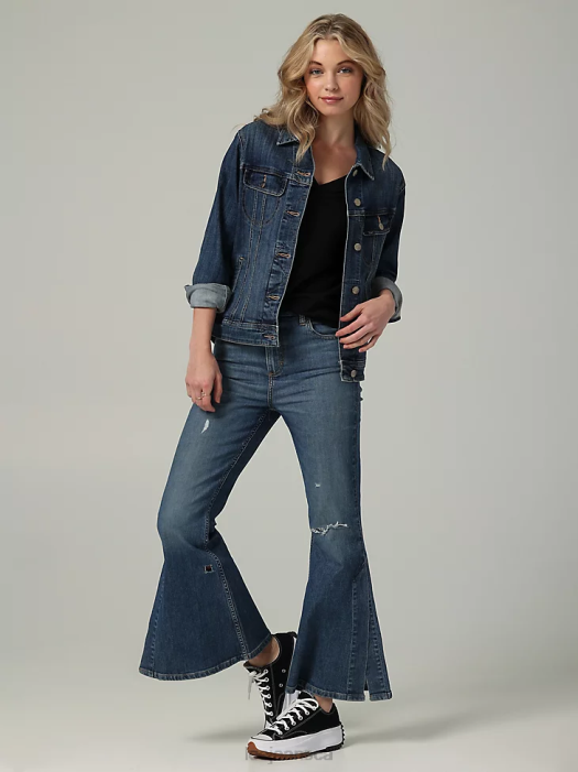 Lee Women European Collection High Rise Split Flare Jean Sunstone Clothing 480T173 - Image 1
