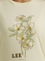 Lee Women Flowers Graphic Tee Sunwashed Heather Clothing 480T346 - Image 3