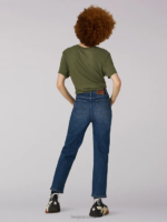 Lee Women Heritage High Rise Relaxed Fit Crop Jean Indigo Eyes Clothing 480T452 - Image 2