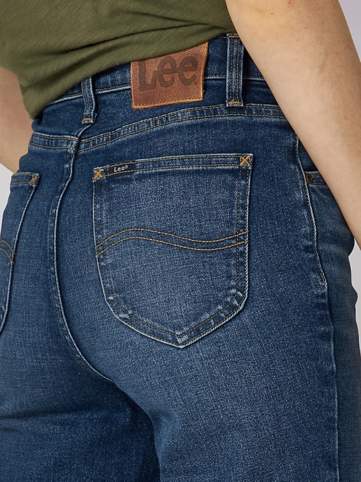 Lee Women Heritage High Rise Relaxed Fit Crop Jean Indigo Eyes Clothing 480T452 - Image 5