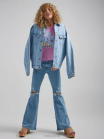 Lee Women High Rise Ripped Flare Jean Glacial Pace DX Clothing 480T162 - Image 4