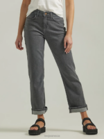 Lee Women Legendary Boyfriend Jean Washed Black Clothing 480T7