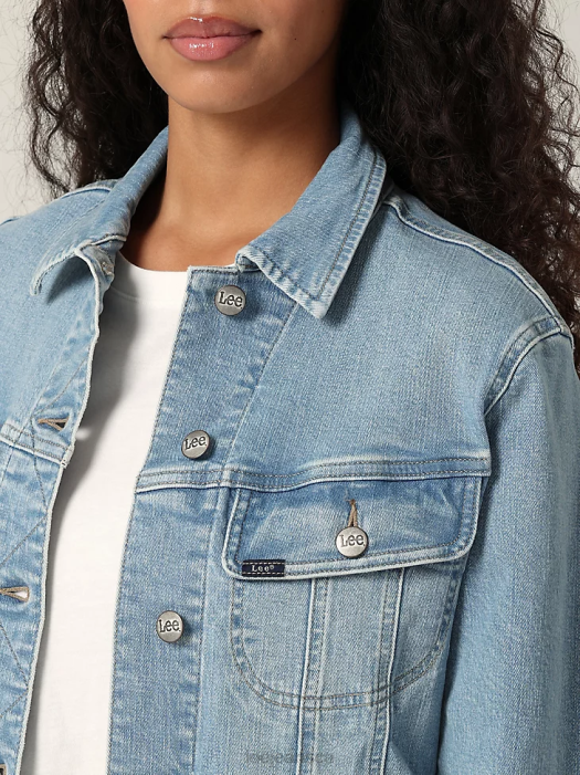 Lee Women Legendary Regular Fit Denim Jacket Sunday Light Clothing 480T413 - Image 3