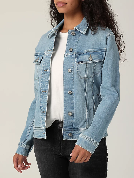 Lee Women Legendary Regular Fit Denim Jacket Sunday Light Clothing 480T413 - Image 1
