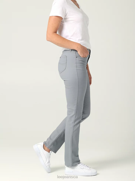 Lee Women Legendary Regular Fit Straight Leg Jean Dover Grey Clothing 480T46 - Image 3
