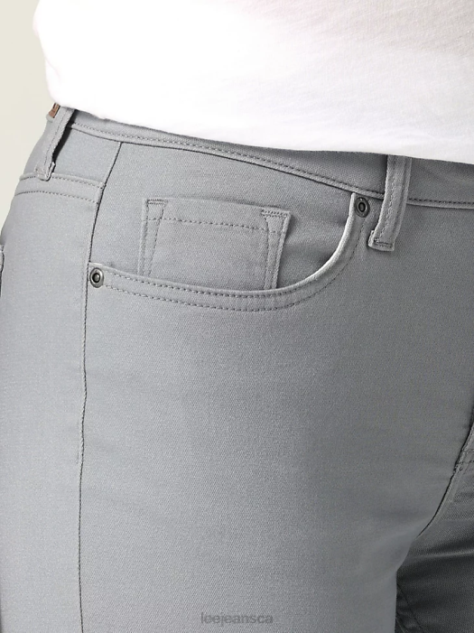 Lee Women Legendary Regular Fit Straight Leg Jean Dover Grey Clothing 480T46 - Image 4