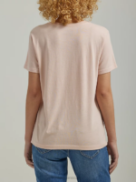 Lee Women Leopard Logo Tee Peach Whip Clothing 480T383 - Image 2