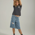 Lee Women Loose Fit Bermuda Denim Short Toned Down DX Clothing 480T316