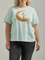 Lee Women Moon Lady Graphic Tee (Plus) Seaglass Clothing 480T364