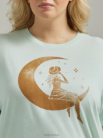 Lee Women Moon Lady Graphic Tee (Plus) Seaglass Clothing 480T364 - Image 3