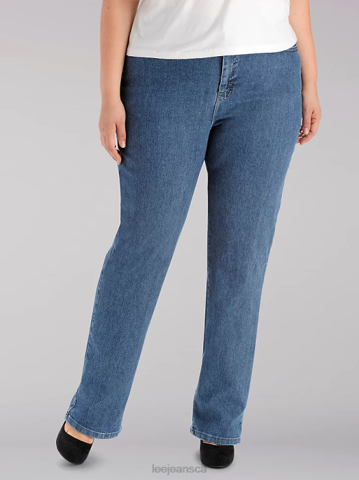 Lee Women Original Relaxed Fit Straight Leg Jeans (Plus) Premium Stone Clothing 480T38 - Image 1