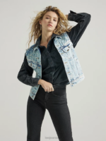 Lee Women Pearl Denim Vest Photo Sensitive Clothing 480T411 - Image 3