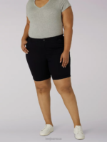 Lee Women Regular Fit Chino Bermuda Black Clothing 480T320