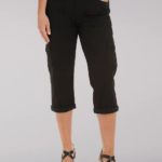 Lee Women Relaxed Fit Austyn Cargo Capri Black Clothing 480T465