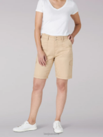 Lee Women Relaxed Fit Avey Knitwaist Cargo Bermuda Cafe Clothing 480T288