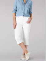 Lee Women Relaxed Fit Capri White Clothing 480T469