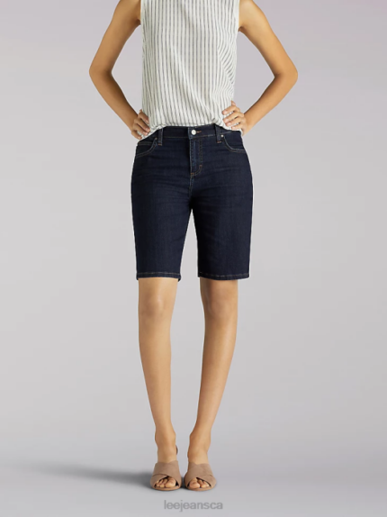 Lee Women Relaxed Fit Kathy Bermuda Lagoon Clothing 480T323