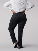 Lee Women Relaxed Fit Straight Leg Pant (All Day Pant) (Plus) Charcoal Heather Clothing 480T223 - Image 2