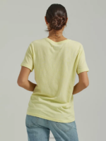 Lee Women Script Graphic Tee Brimstone Heather Clothing 480T371 - Image 2