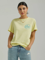 Lee Women Script Graphic Tee Brimstone Heather Clothing 480T371