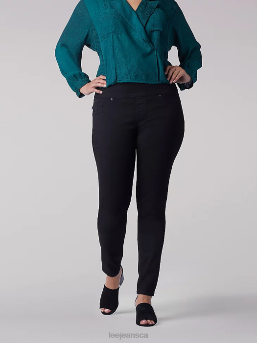 Lee Women Sculpting Slim Fit Skinny Pull-On Jean (Plus) Black Clothing 480T117 - Image 1