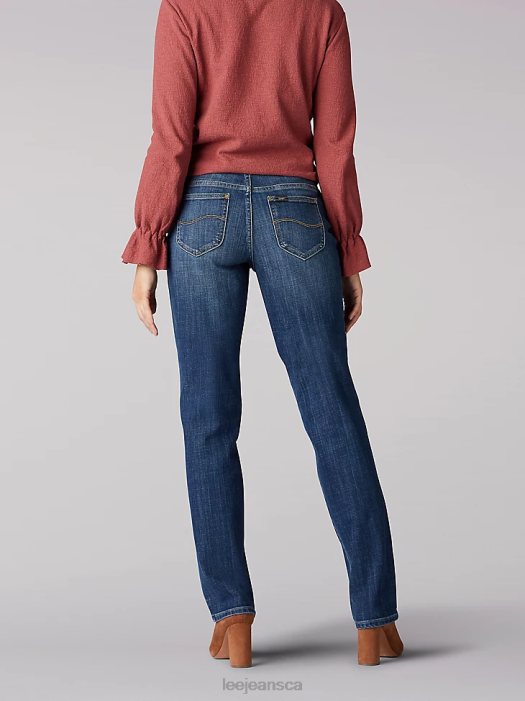 Lee Women Stretch Relaxed Fit Straight Leg Jean Jaded Clothing 480T53 - Image 2