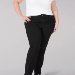 Lee Women Stretch Relaxed Fit Straight Leg Jean (Plus) Black Onyx Clothing 480T93