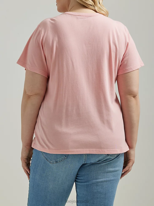 Lee Women Sun Flower Graphic Tee (Plus) Pink Icing Clothing 480T367 - Image 2