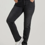 Lee Women Ultra Lux Comfort Slim Straight Jean (Plus) Black Clothing 480T62