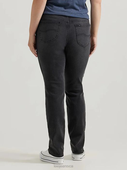Lee Women Ultra Lux Comfort Slim Straight Jean (Plus) Black Clothing 480T62 - Image 3